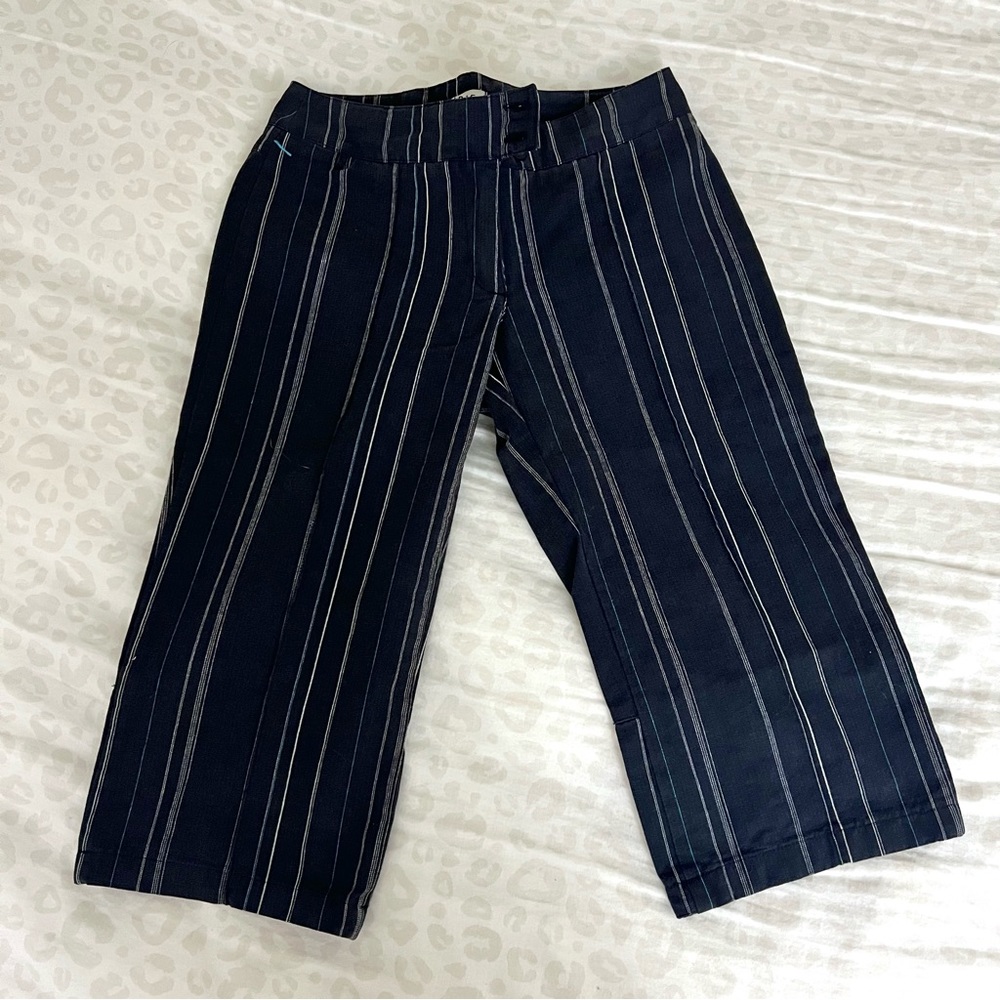 Chipie Low Waisted Black Pinstripe Capris